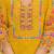 Yellow floral printed kurta with trousers & dupatta set