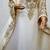 Luxurious Off-White Kaftan With Gold Work Stitched Dress