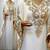 Luxurious Off-White Kaftan With Gold Work Stitched Dress