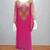 Luxurious Rani-pink Kaftan With Gold Work Stitched Dress