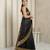 Black pallu woven zari buti & traditional motifs work silk blend fabric traditional festive style paithani style saree