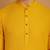 Yellow chikankari cotton embroidery men kurta