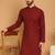 Maroon chikankari cotton embroidery men kurta