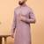 Lavender sequins work rayon men kurta