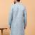 Blue sequins work aari men kurta