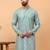 Green sequins work aari men kurta