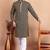 Black chikankari cotton embroidery men kurta