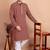 Maroon chikankari cotton embroidery men kurta