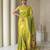 Light lime woven zari buti & peacock pallu work silk blend fabric traditional festive style paithani style saree
