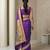 Purple woven zari buti & peacock pallu work silk blend fabric traditional festive style paithani style saree