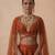 Rust Orange Embroidered Raw Silk Lehenga Set
