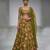 Olive Green Embroidered Silk Lehenga Set