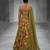 Olive Green Embroidered Silk Lehenga Set