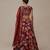 Maroon Embroidered Crepe Lehenga Set