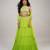 Lime Green Embroidered Georgette Lehenga Set