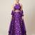Purple Embroidered Silk Lehenga Set