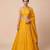 Mustard Yellow Embroidered Silk Lehenga Set