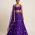Purple Embroidered Silk Lehenga Set