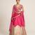 Hot Pink Embroidered Silk Lehenga Set