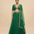 Green Embroidered Organza Lehenga Set