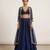 Midnight Blue Silk Lehenga Set