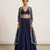 Midnight Blue Silk Lehenga Set