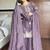 lilac printed chinon kurta and palazzo set