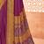 Wine traditional floral print silk crepe modern style saree with blouse
