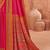 Rani pink traditional floral print silk crepe modern style saree with blouse