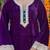 Purple velvet plain top pant with dupatta