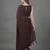 Brown woven khadi saree with blouse piece