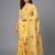 Yellow woven linen saree with blouse piece