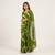 Mehendi printed art silk saree with blouse piece
