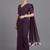 Wine woven khadi saree with blouse piece