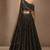 Black Sequin Embroidered Net Lehenga Set