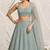 Sage Green Embroidered Net Lehenga Set