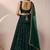 Emerald Green Sequin Embroidery Net Lehenga Set