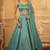 Turquoise Jacquard Brocade Lehenga Set