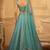 Turquoise Jacquard Brocade Lehenga Set