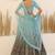 Blue Embroidery Crepe Lehenga Set
