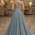 Dusty Blue Sequin Embellished Shimmer Lehenga Set
