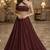 Deep Maroon Sequin Embellished Shimmer Lehenga Set