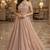 Peach Sequin Embellished Shimmer Lehenga Set