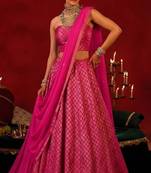 Rani Pink Brocade Lehenga Set