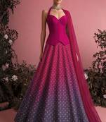 Rani Pink  Jacquard Silk Lehenga Set