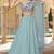Blue Embroidered Crepe Lehenga Set