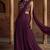 Purple Embroidered Crepe Lehenga Set