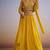 Yellow Floral Print Crepe Lehenga Set