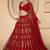 Red Embellished Georgette Lehenga Set