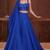 Royal Blue Embroidered Georgette Lehenga Set